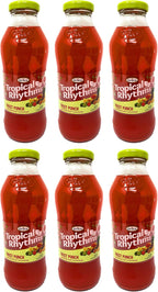 Grace Tropical Rhythms Fruit Punch Jamaican Fruit Juice 16oz, 6 Pack