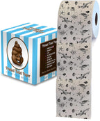 Printed TP Ocean Life 2 Ply Toilet Paper Bathroom Tissue - Novelty Beach Pattern Bath Tissue Roll - Funny Toilet Paper for Home Decor, Potty Gag Gifts, Prank and Hilarious White Elephant - 500 Sheets