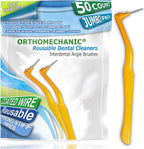 Interdental Brush Angle Cleaners - Jumbo Pack (50 Brushes) (Tight) - Remove Plaque - Toothpick