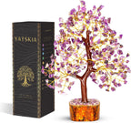 YATSKIA Amethyst Crystals Tree of Life - Stones and Crystals - Bonsai Tree - Good Luck Gifts for Women - Meditation Accessories - Chakra Stones Decor