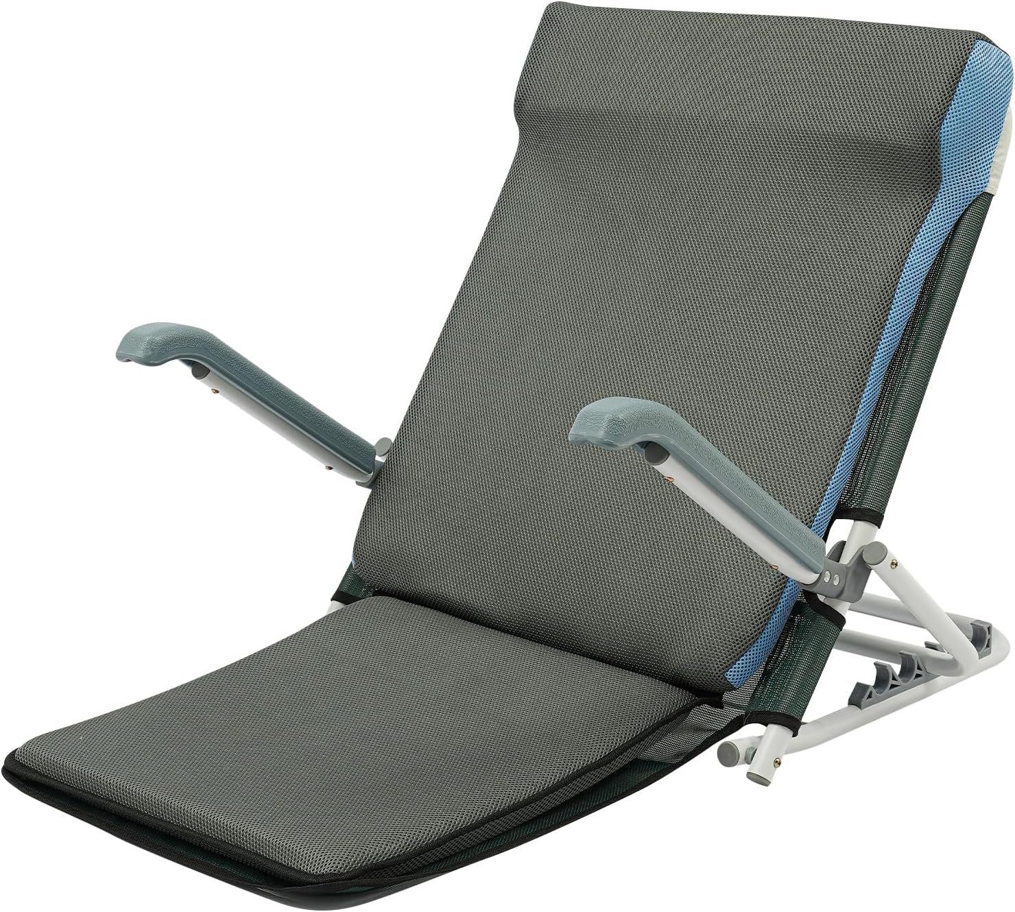 Adjustable Lifting Bed Backrest w/Armrest, Folding Rest Sitting up, Adjusted in 5 Positions (20°~75°), Multifunction Portable Backrest Support for Elderly