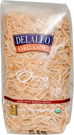 DeLallo, Orzo No. 65, 100% Organic Whole Wheat Pasta, 16 oz (454 g)(Pack of 1)