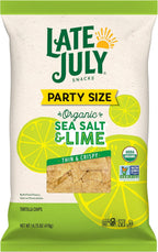 Late July Sea Salt & Lime Organic Tortilla Chips, 14.75 Oz Bag