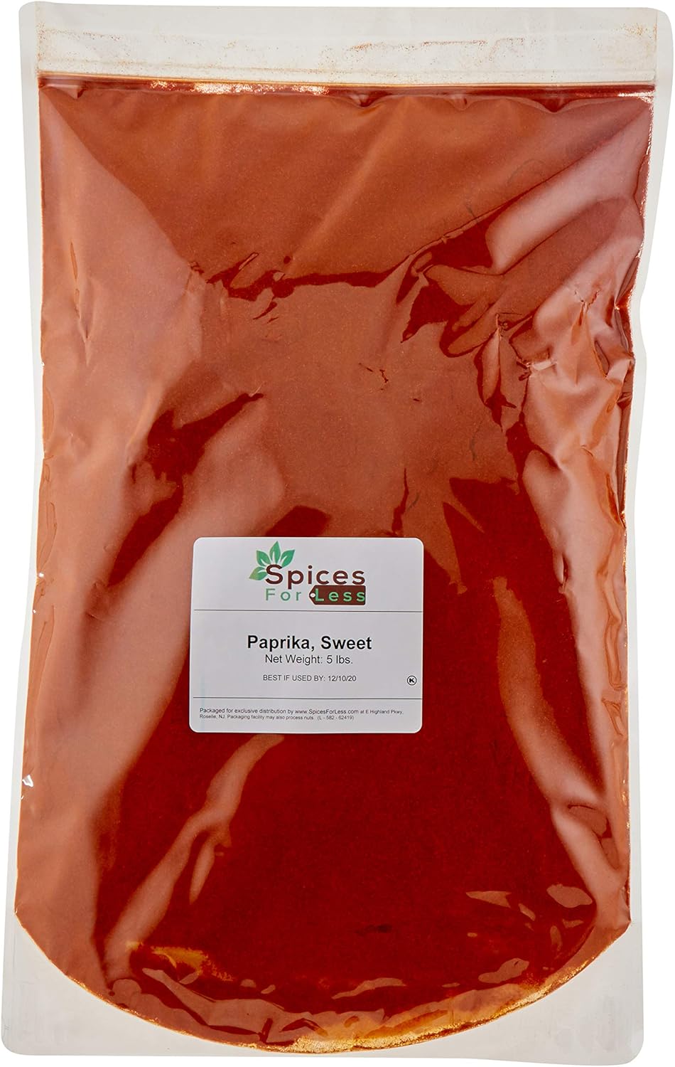 SFL Paprika, Sweet - 5 lbs Resealable Bag - Kosher - Premium Quality - Bulk