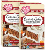 XO Baking Co. Gluten Free Carrot Cake Gourmet Cake Mix; Contains Real Carrots; Non-GMO; Kosher; Rice Free; Soy Free; Dairy Free; Peanut Free; No Preservatives; No Artificial Flavors or Colors, 2-Pack