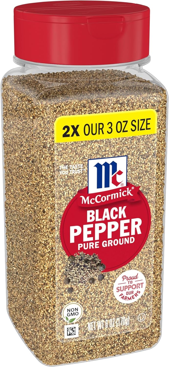 McCormick Pure Ground Black Pepper, 6 oz