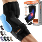 DR. BRACE® Elite Elbow Brace Support, Breathable Elbow Compression Sleeve with Gel Pad for Golfer's, Tennis Elbow & Tendonitis Treatment & Pain Relief 2024 (Black, Medium)