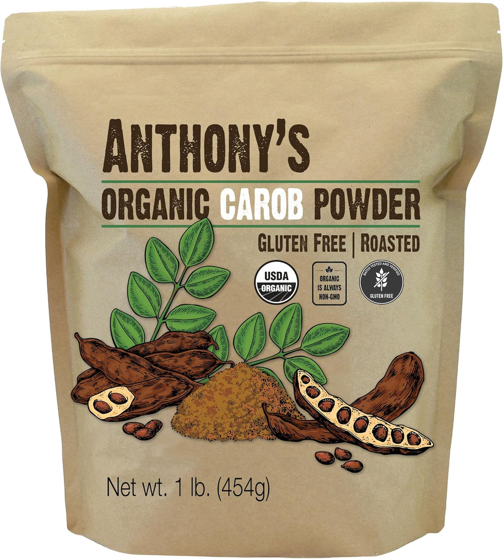 Anthony's Organic Carob Powder, 1 lb, Gluten Free, Non GMO, Cocoa Powder Alternative, Unsweetened