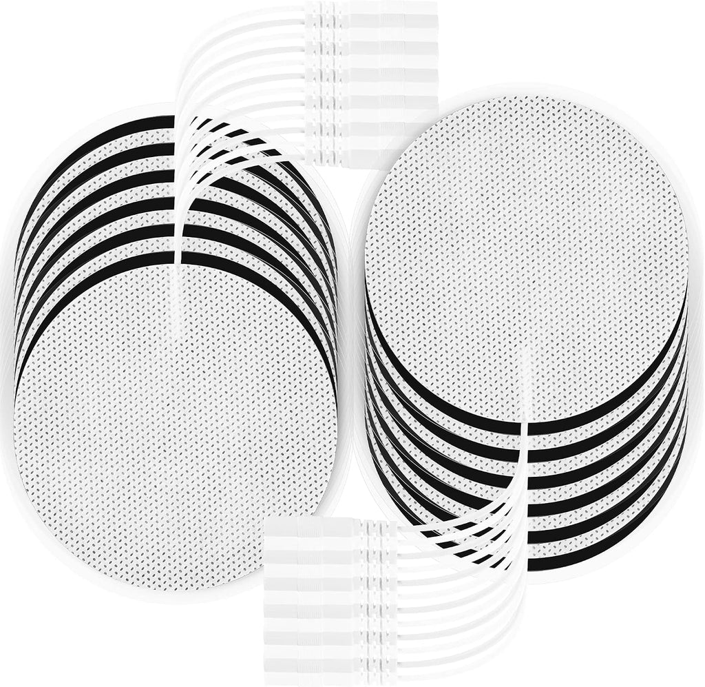TENS Unit Pads 3" Round Electrodes - Compatible with Most TENS Machines, Replacement Pads Electrode Patches for Electrotherapy, 20 Count