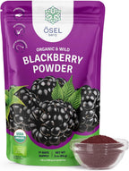 ÖSEL BERRY Organic Blackberry Powder 3oz USDA Certified - No Sugar Added Freeze Dried Blackberries Organic Ideal for Smoothies Breakfast & Baking, No Fillers or Additives