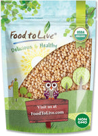 Food to Live - Organic Whole Yellow Peas, 2 Pounds – Dry Non-GMO Pulses. Great for Soups, Stews & More! Good Source of Protein and Fiber. Kosher