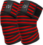 Special Essentials Knee Wraps for Weightlifting with Strap (2 Pack) - 72 Inches Flexible Support for Men & Women, for Powerlifting, Squats, Leg Press, and Cross Training