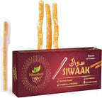 Pack of 3 Miswak Sticks with Holder - Vacuum Sealed Natural Chewing Sticks for Teeth - Natural Flavored Toothbrush for Teeth Whitening, Oral Health, and Fresh Breath || Pack of 3…