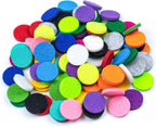 AUEAR, 100 Pack Replacement Felt Pads Round Essential Oil Diffuser Locket Necklace Refill for Bracelet Car Vent Clip 0.87 inch