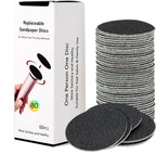 60pcs Replaceable Sandpaper Refill Discs 80 Grit for Electric Foot File Callus Remover Hard Dry Dead Skin Removal (Coarse 80 Grit)