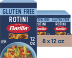 Barilla Gluten Free Rotini Pasta, 12 Ounce (Pack of 8) - Non-GMO Gluten Free Pasta Made with Blend of Corn & Rice - Vegan