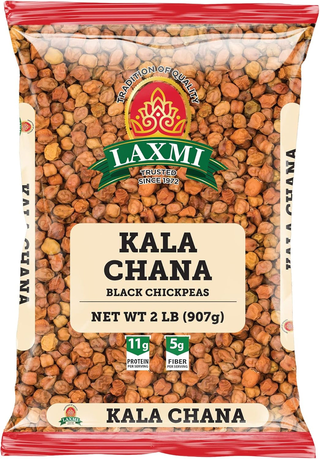 Laxmi Kala Chana Black Chickpeas - Whole Chana, 2 Pound Bag
