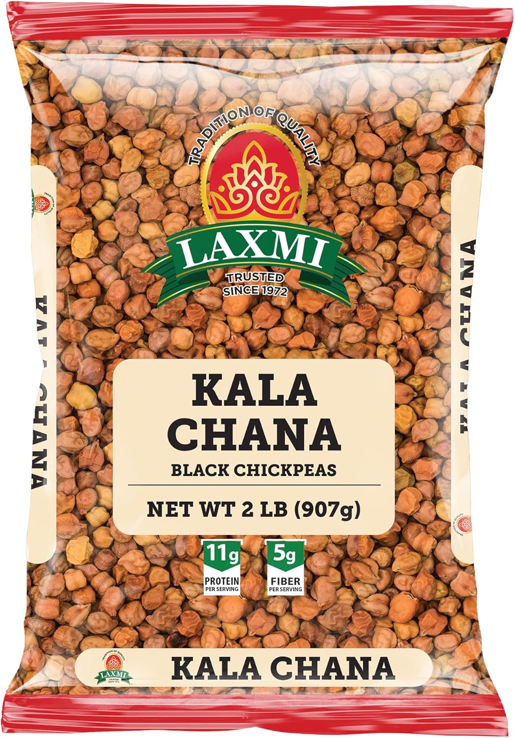 Laxmi Kala Chana Black Chickpeas - Whole Chana, 2 Pound Bag