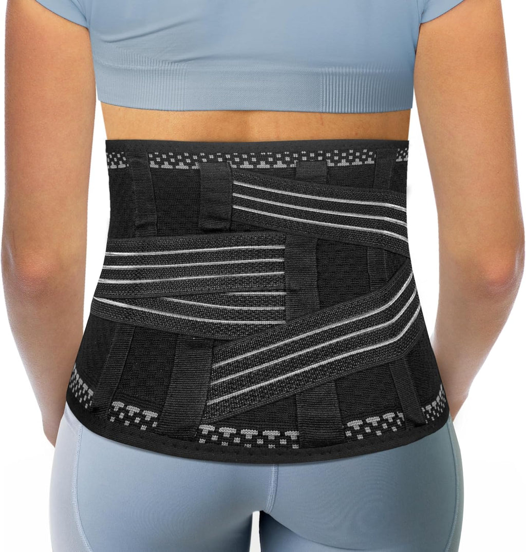 ORTONYX Back Brace for Lower Back Pain, Back Support Belt for Women & Men, Breathable Lower Back Brace with Lumbar Pad, Lower Back Pain Relief for Herniated Disc, Scoliosis, Sciatica/Black XS-M