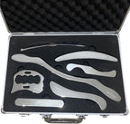 Medical Stainless Steel GuaStainless Steel Gua Sha Scraping Massage Tool Set IASTM Tool Set (7pcs) Great Soft Tissue Mobilization Tool Physical Therapy (AnTiexi04-7set)