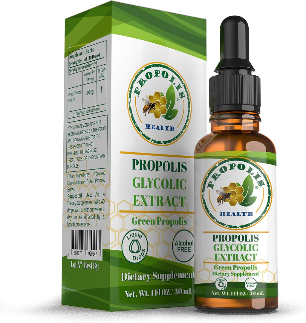 Green Propolis Liquid Extract - Brazilian Bee Propolis, Alcohol-Free - 30-Day Immune Support Supplement - Natural Immunity Shots