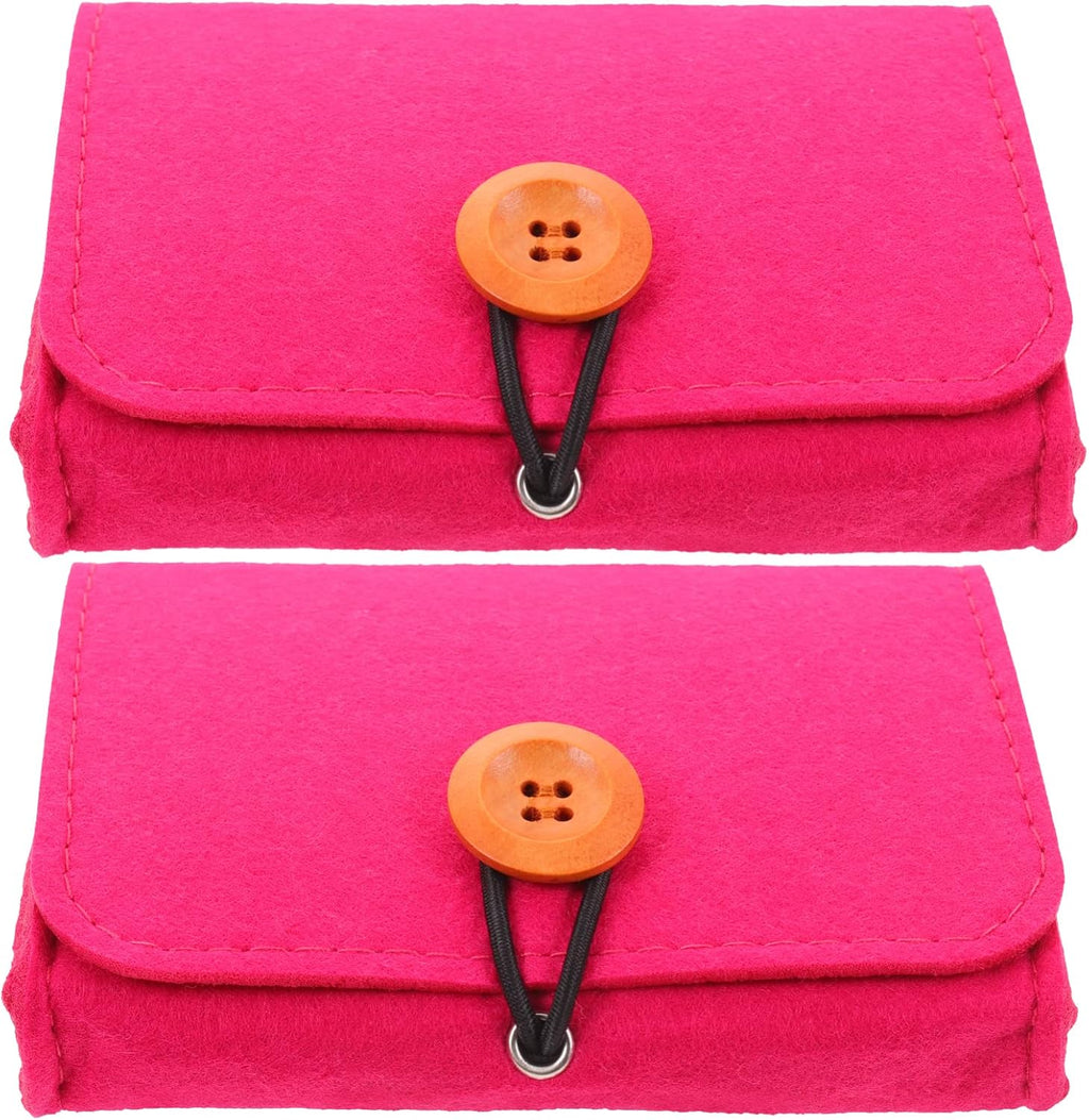 minkissy 2pcs Storage Bag Portable Felt Organizer Pouch for Perfume Bottles Travel-friendly Carrying Case Convenient for Daily Use and Travel Needs Stylish Design