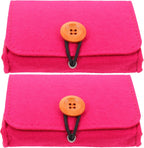 minkissy 2pcs Storage Bag Portable Felt Organizer Pouch for Perfume Bottles Travel-friendly Carrying Case Convenient for Daily Use and Travel Needs Stylish Design