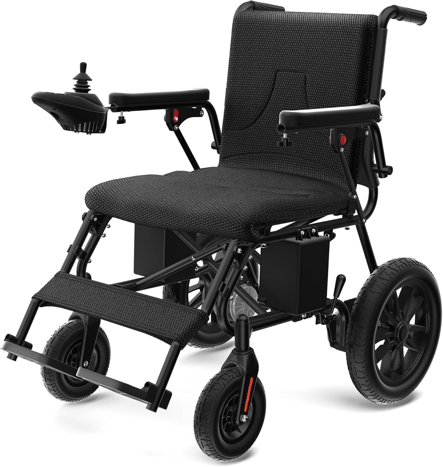KERDOM Electric Wheelchairs for Adults, Foldable Motorized Wheelchair for Seniors, 350 Lbs Capacity, 15 Miles Longer Travel Range, All Terrain Portable Compact Power Wheelchair
