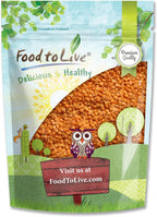 Food to Live Red Split Lentils, 1 Pound – Masoor Dal, Dried, Vegan, Kosher, Bulk. Easy to Cook. No Soaking Required. Good Source of Dietary Fiber, Vitamin B, Protein.