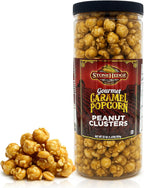 Stonehedge Farms Gourmet Peanut Caramel Popcorn Clusters | 20 oz Reclosable Container | Mix Of Carmel Pop Corn, Peanuts, and Butter Toffee | Holiday Snack Gift