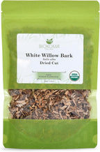 Biokoma Organic White Willow Bark Dried Cut 3.55 oz - Salix Alba Loose Herbal Tea - USDA Organic - Resealable Moisture Proof Pouch - No Additives - No Preservatives - Non GMO - Kosher