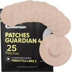 Adamson Guardian 4 Sensor Patches (25-Pack) - Waterproof, Long-Lasting Adhesive - Guardian 4 Sensor Cover Patch - Hypoallergenic & Skin-Friendly - Compatible Freestyle Libre 2 Sensor Covers