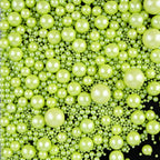 Green Sprinkles for Cake Decorating, 130g/4.6oz Edible Light Green Pearl Sprinkles Mix, Sugar Candy Pearls for Baking, Cookie Decorations and Cupcake Toppings, Wedding Party Supplies