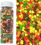 PhilaeEC Fall Maple Leaf Sprinkle for Cake Decoration Edible Autumn Cake Baking Cookie Cupcake Toppers Decoration Thankgiving Halloween Christmas Supplies