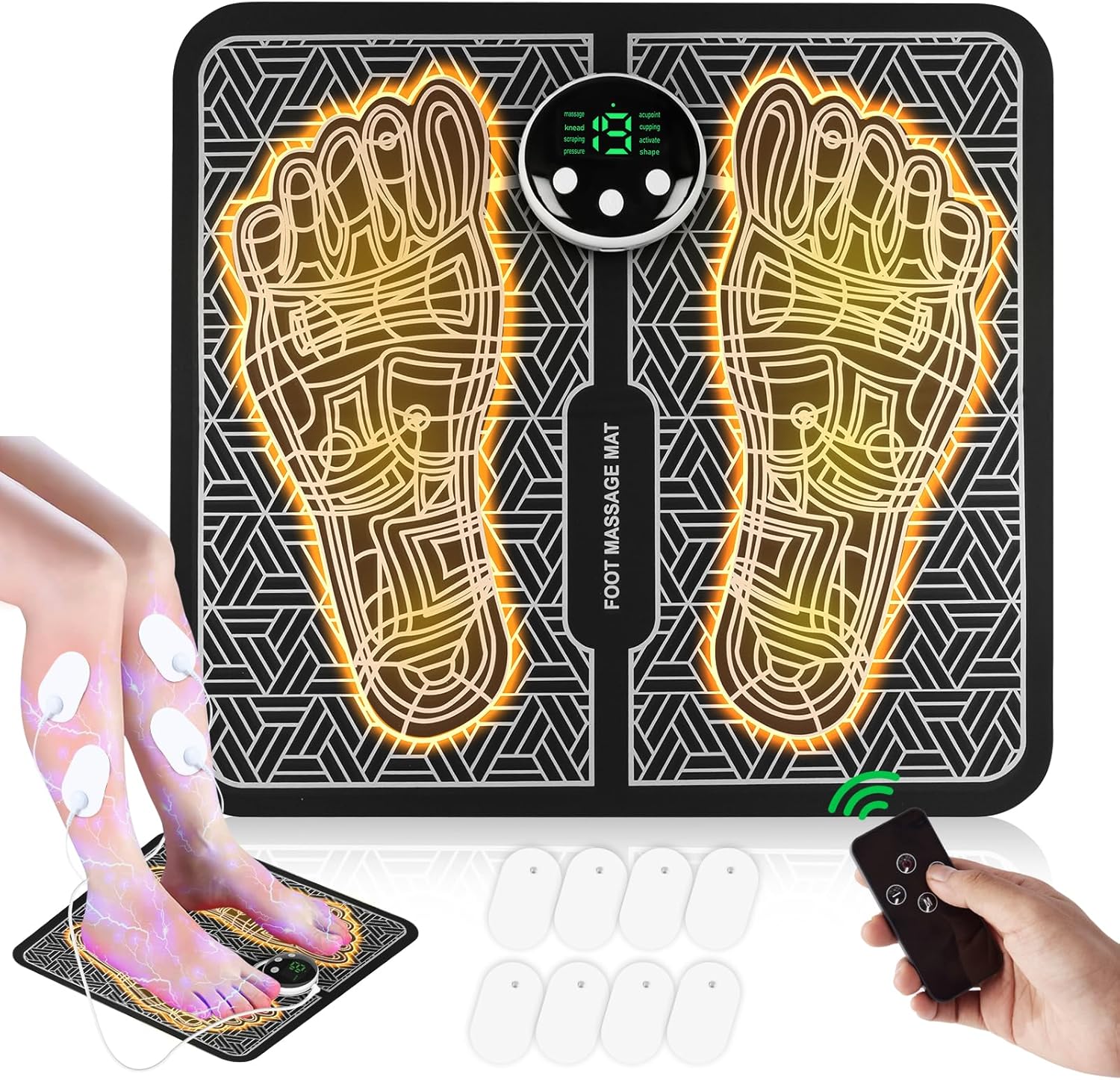 Phixnozar TENS & PMS,Transcutaneous Electronic Nerve Stimulator, EMS Foot Massage for Muscle Relaxation, LCD Display Screen