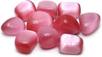 CrystalAge Pink Cat's Eye Tumble Stone (20-25mm) - Single Stone