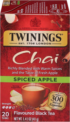 TWININGS TEA, TEA,CHAI,SPICED APPLE 20 BAG