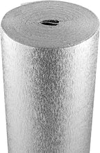 VEVOR Double Reflective Insulation Roll, Foam Core Radiant Barrier, 3.2 mm 48 in x 50 ft, Double-Sided Aluminum Foil EPE Foam Heat Reflective Shield, Thermal Insulation Roll for Window RV Roof