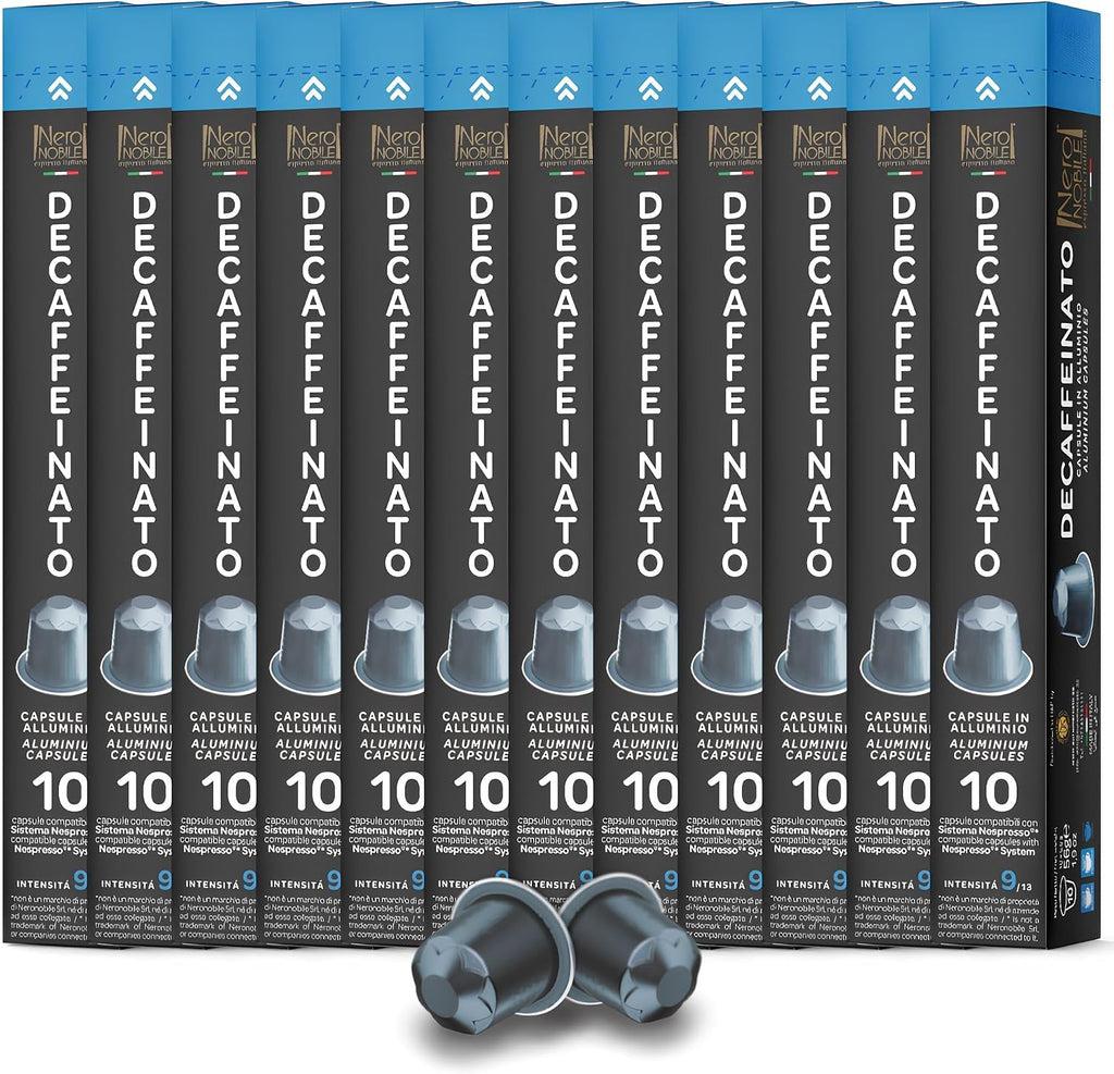 Nero Nobile Decaffeinato Coffee Capsules, 120 Count (Pack of 1), Medium Roast, Decaf, Capsule, Coffee Machine Capsules
