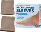 Dr. Frederick's Original Arch Support Sleeves with Gel Cushion — Physician-Designed for Plantar Fasciitis, Heel Pain, Flat Feet & High Arches — Day & Night Wear — Men & Women — W6-10 | M4.5-8 — 2 ct