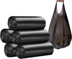 4 GALLON Bathroom Trash Bags Black, 5 Rolls/100 Counts Small HANDLES Garbage Bags for Office, Bathroom Wastebasket Waste Bin Black Portable Rubbish Bags (Black 100 Counts)