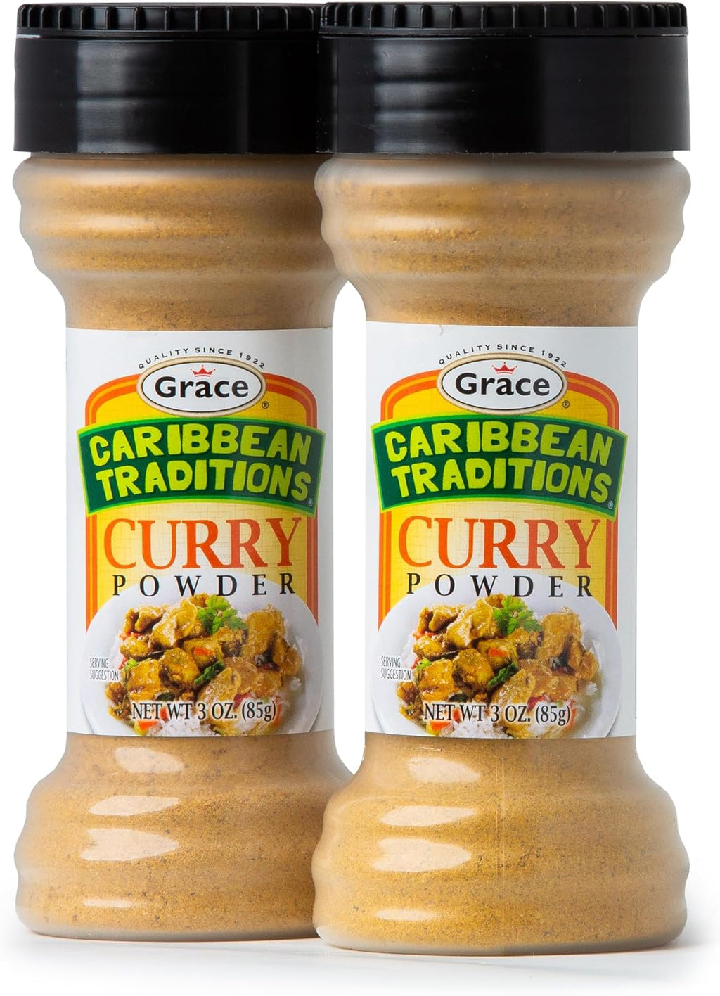 Grace Caribbean Traditions Curry Powder - 2 Pack of Jamaican Curry Powder Seasoning for a Perfect Blend of Curry Spice Heat and Jamaican Seasoning