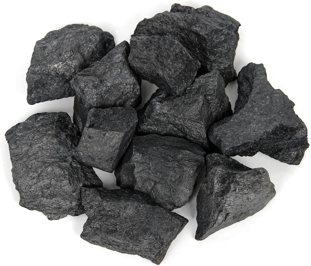1.1lb Bulk Raw Shungite Rough Crystal- Natural Shungite Stone Raw Stones Crystal for Tumbling, Fountain Rocks, Decoration, Polishing, Wire Wrapping, Wicca & Reiki Crystal Healing