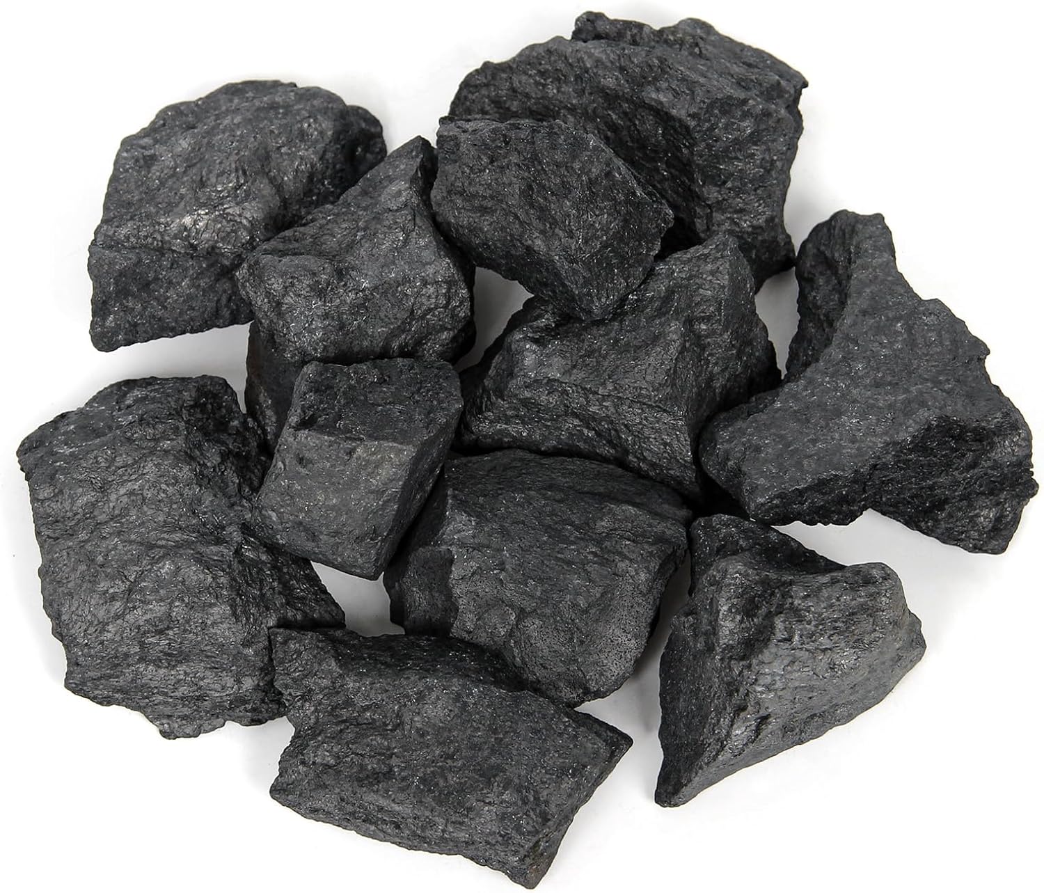 1.1lb Bulk Raw Shungite Rough Crystal- Natural Shungite Stone Raw Stones Crystal for Tumbling, Fountain Rocks, Decoration, Polishing, Wire Wrapping, Wicca & Reiki Crystal Healing