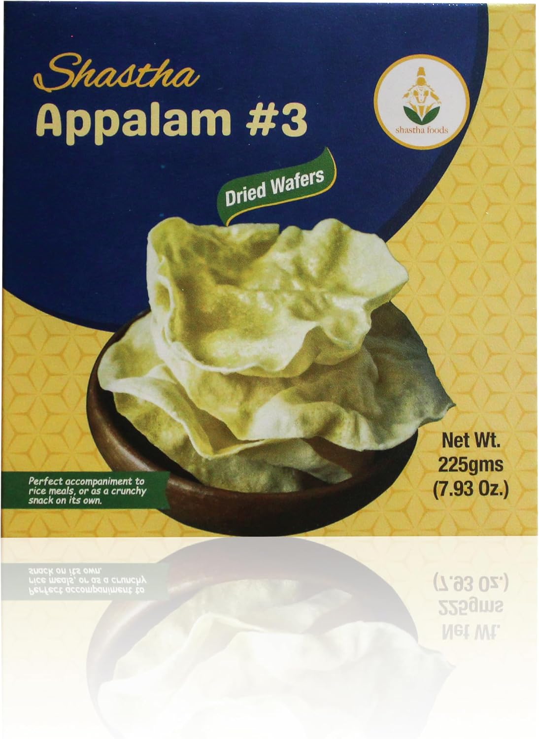 Shastha Appalam #3 – 225g - Crispy South Indian Papad – Pack of 1