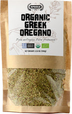 Apsogo Organic Greek Oregano - Premium Dried Oregano from Greece (3.52 oz) Authentic Leaves & Seasoning for Cooking, Freshly Dried, Fine Texture, Resealable Eco Pouch