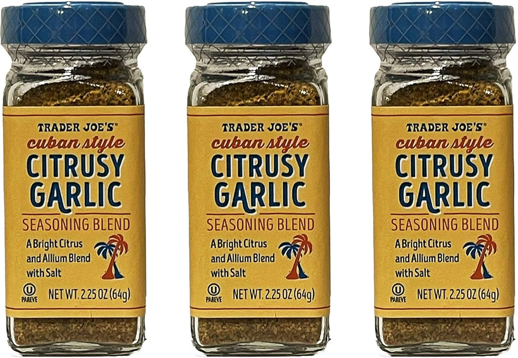 Trader Joe's Citrusy Garlic Seasoning Blend - A Bright Citrus and Allium Blend with Salt - 2.25oz (Three Pack)
