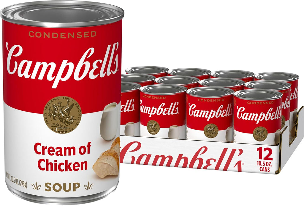 Campbell's Condensed Cream of Chicken Soup, 10.5 oz Can (12 Pack)