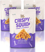 Calamari Chips Made with Real Squid [3 PACK] – 오징어 스낵 – Crunchy + Crispy Healthy Snacks, Low Calorie Finger Food, Asian Snack ON THE GO by [FRIED SEA] <180 calories> Made in Korea