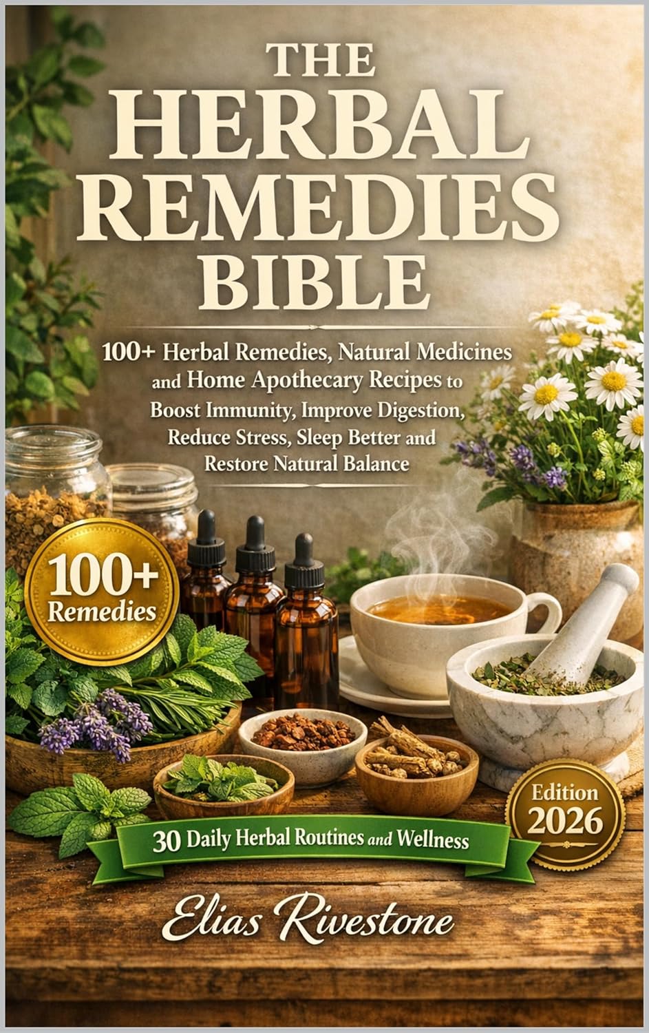 THE HERBAL REMEDIES BIBLE: 100+ Herbal Remedies, Natural Medicines and Home Apothecary Recipes to Boost Immunity, Improve Digestion, Reduce Stress, Sleep Better and Restore Natural Balance